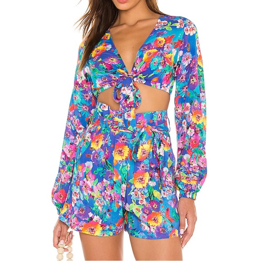 Luli Fama Water Blossoms Crop Top